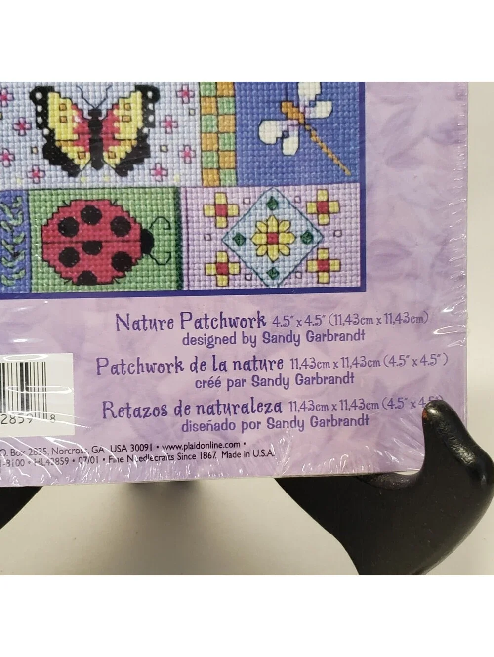 Bucilla Plaid Counted Cross Stitch Kit Nature Patchwork 42859 NEW 2001 Ladybug